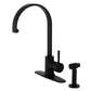 Kingston Brass LS8713DLBS Concord Kitchen Faucet with Brass Side Sprayer