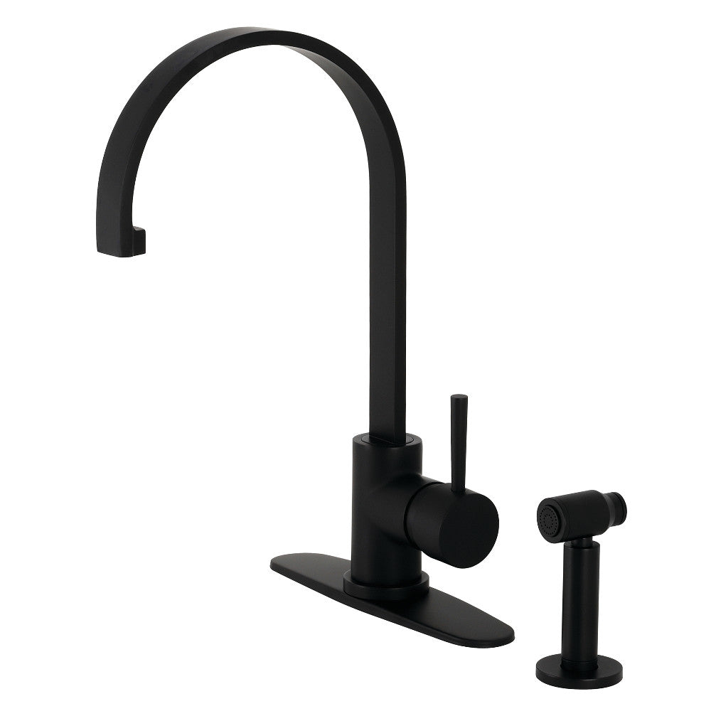 Kingston Brass LS8713DLBS Concord Kitchen Faucet with Brass Side Sprayer