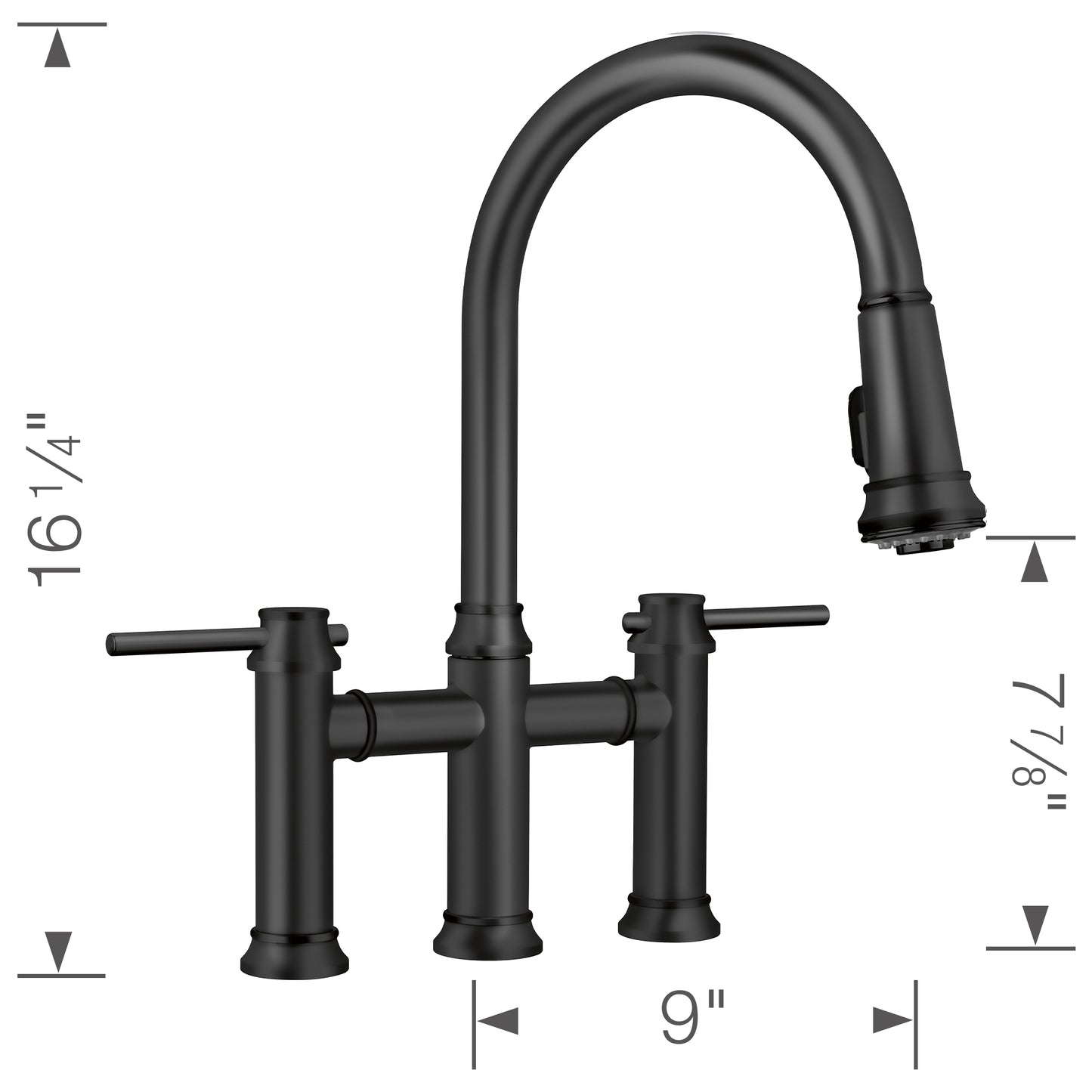 BLANCO Empressa Pull-Down Dual-Spray Bridge Faucet