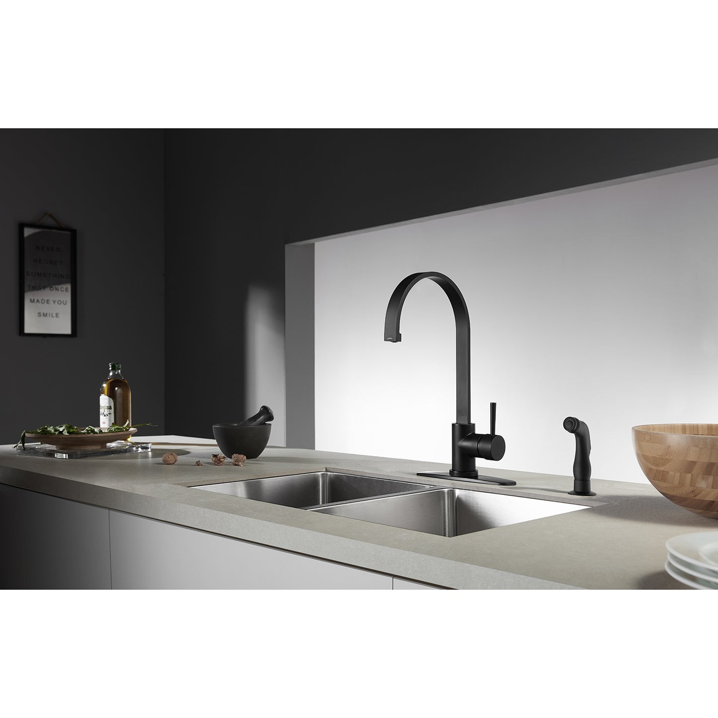 Kingston Brass LS8713DLSP Concord Kitchen Faucet with Side Sprayer