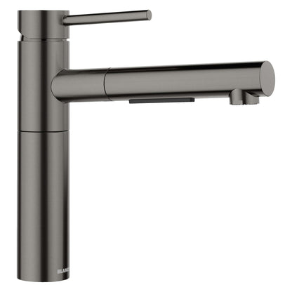 BLANCO Alta II Low Arc Pull-Out Dual-Spray Kitchen Faucet in modern design with sleek finish