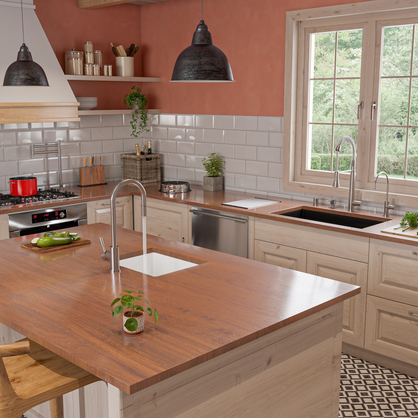 Alfi 32" Dual Mount Fireclay Workstation Kitchen Sink - ABFS3219SUD