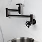 Kingston Brass KS8103RX Belknap Wall Mount Pot Filler Faucet, Antique Brass on modern kitchen wall