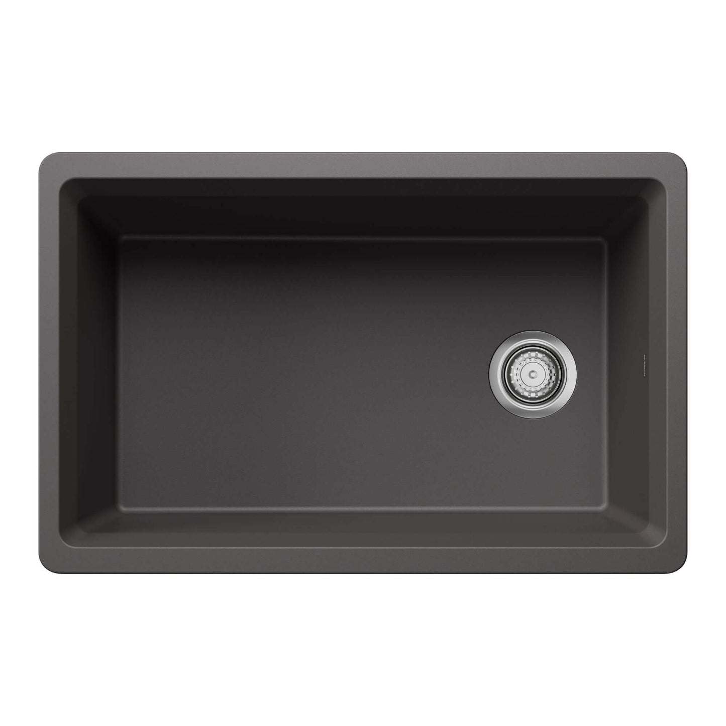 BLANCO Inteos SILGRANIT 30" Single Bowl Reversible Undermount Workstation Kitchen Sink top view.