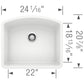 BLANCO Diamond SILGRANIT 24" Single Bowl Undermount Kitchen Sink