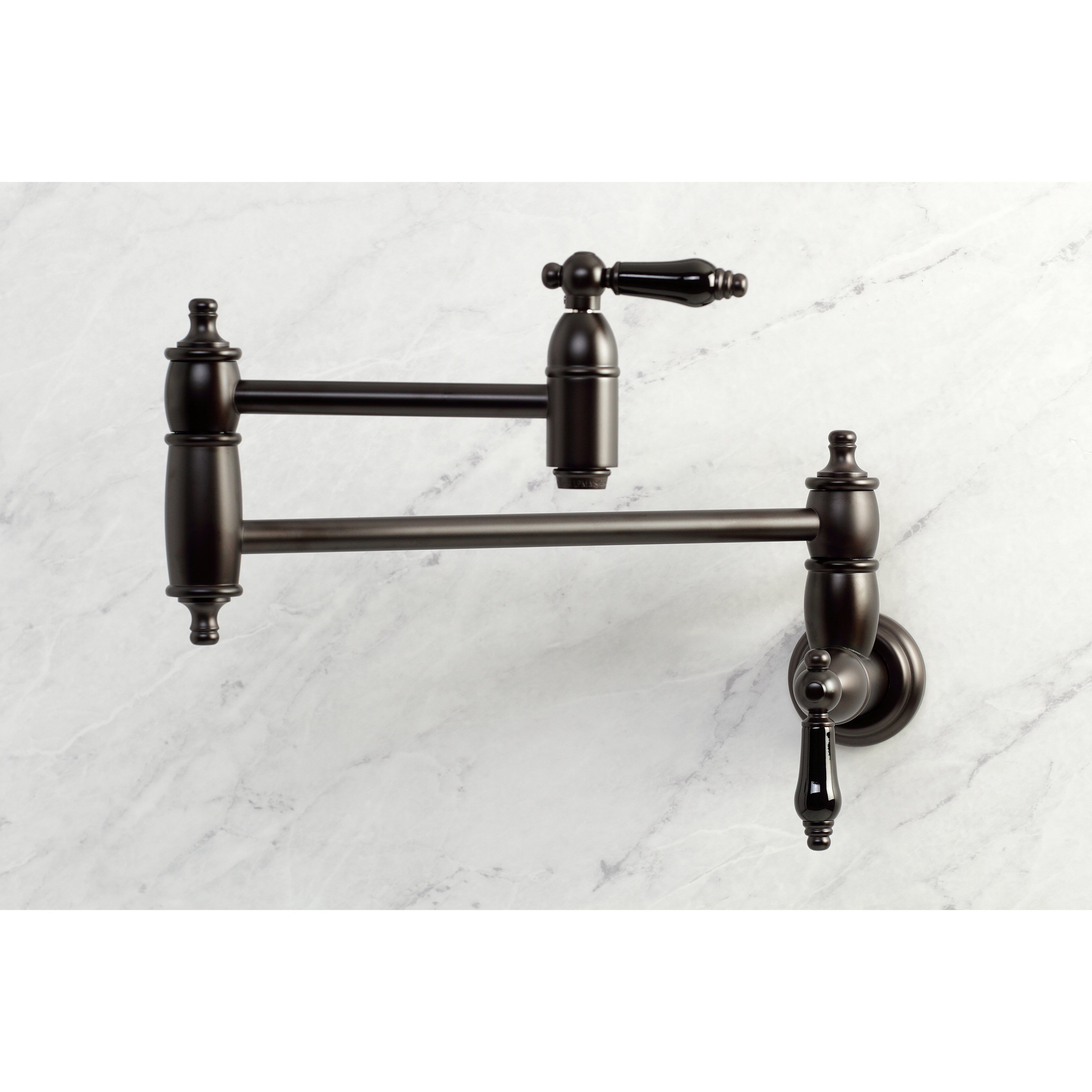 Kingston Brass KS3103PKL Duchess Wall Mount Pot Filler Faucet, Antique Brass