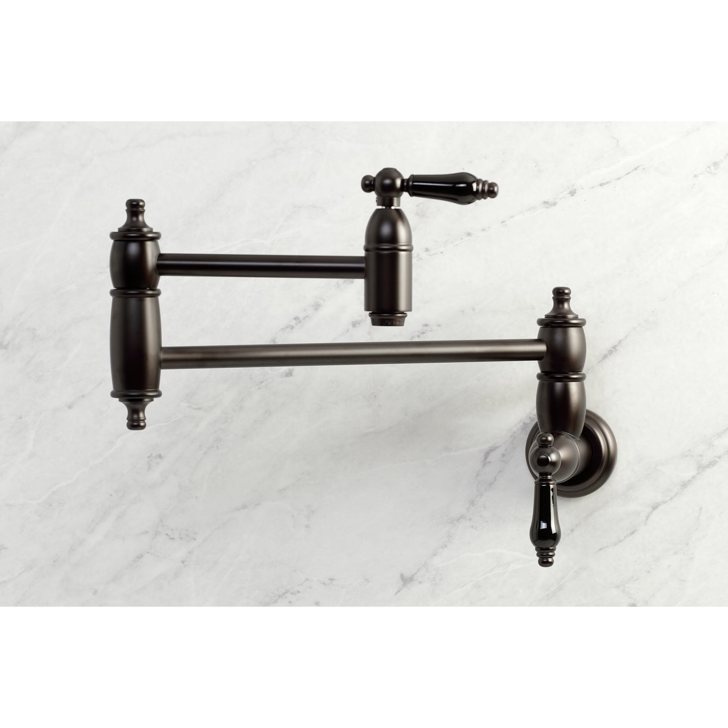 Kingston Brass KS3103PKL Duchess Wall Mount Pot Filler Faucet, Antique Brass