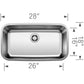 BLANCO Stellar 28" Single Bowl Undermount Stainless Steel Kitchen Sink