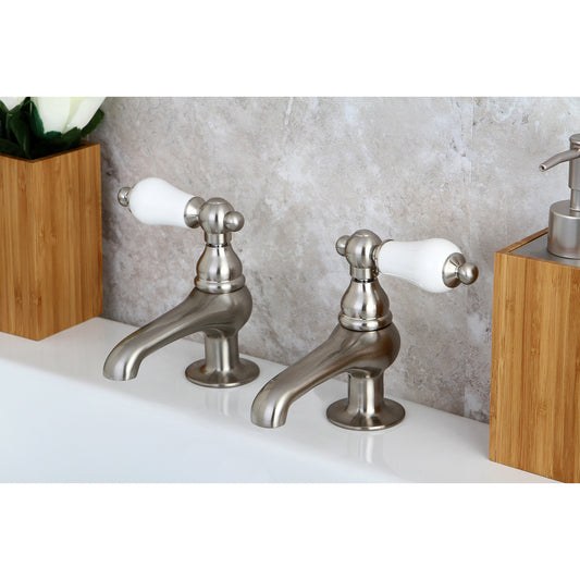 Kingston Brass CC5L8 Vintage Basin Tap Faucet with Porcelain Lever Handle