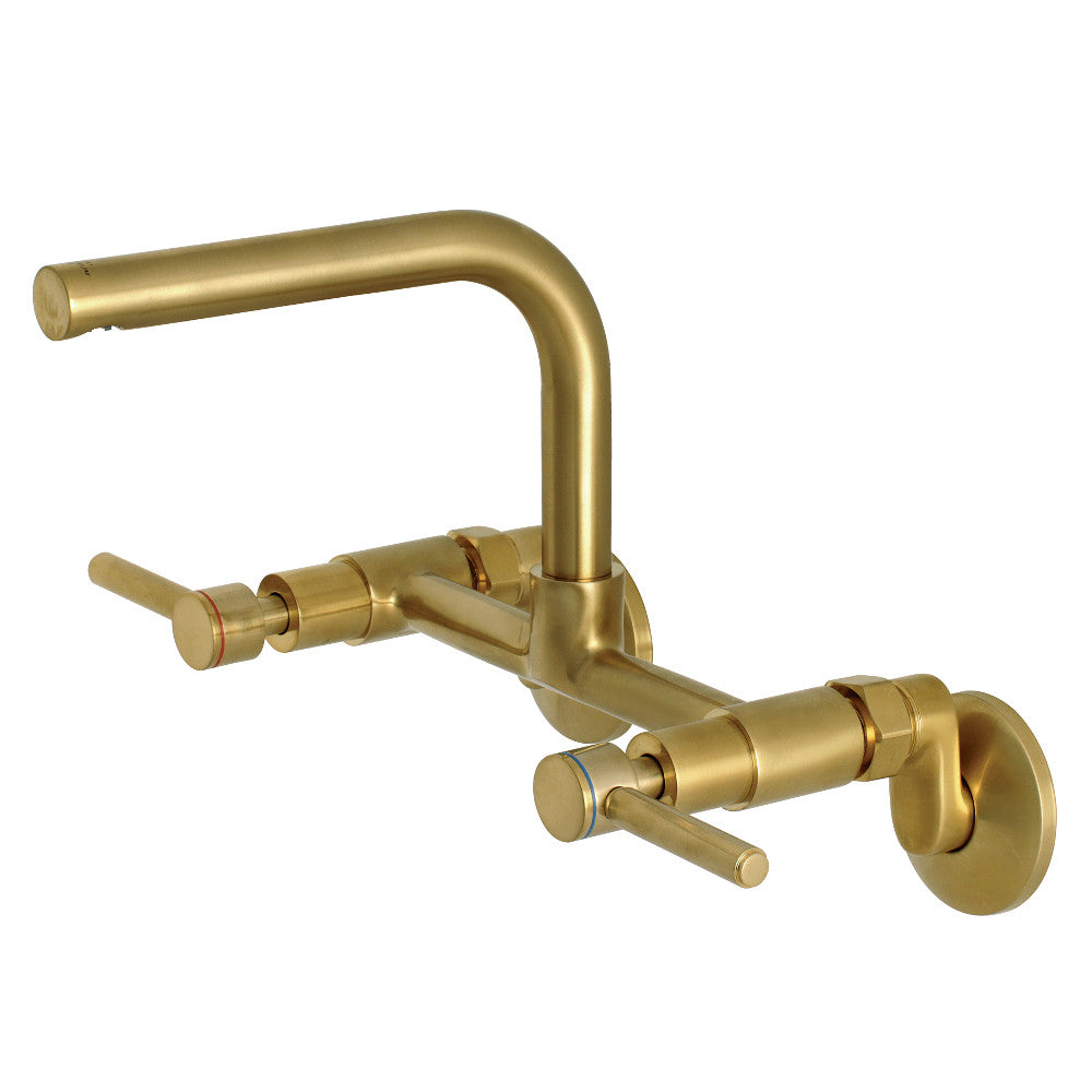 Kingston Brass KS812SB Concord Wall Mount Bridge Kitchen Faucet