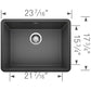 BLANCO PRECIS 24" SILGRANIT Compact Undermount Sink