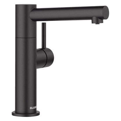 BLANCO Alta II Low Arc Beverage Faucet Compatible with Reverse Osmosis Systems in a sleek black finish.