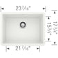 BLANCO PRECIS 24" SILGRANIT Compact Undermount Sink