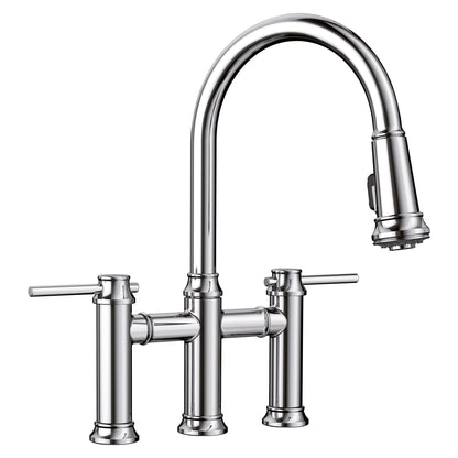 BLANCO Empressa Pull-Down Dual-Spray Bridge Faucet