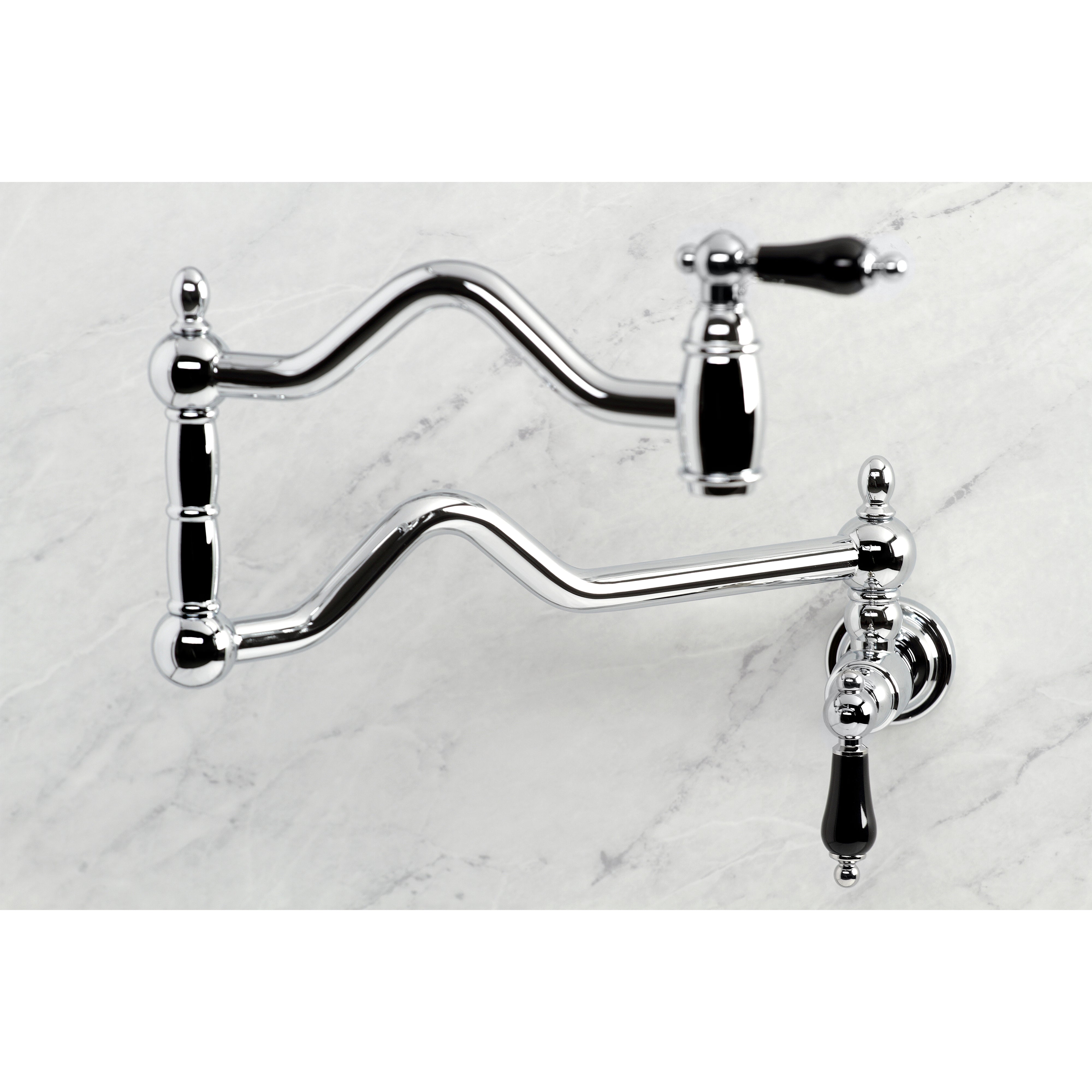 Kingston Brass KS2107PKL Duchess Wall Mount Pot Filler Faucet, Brushed Brass