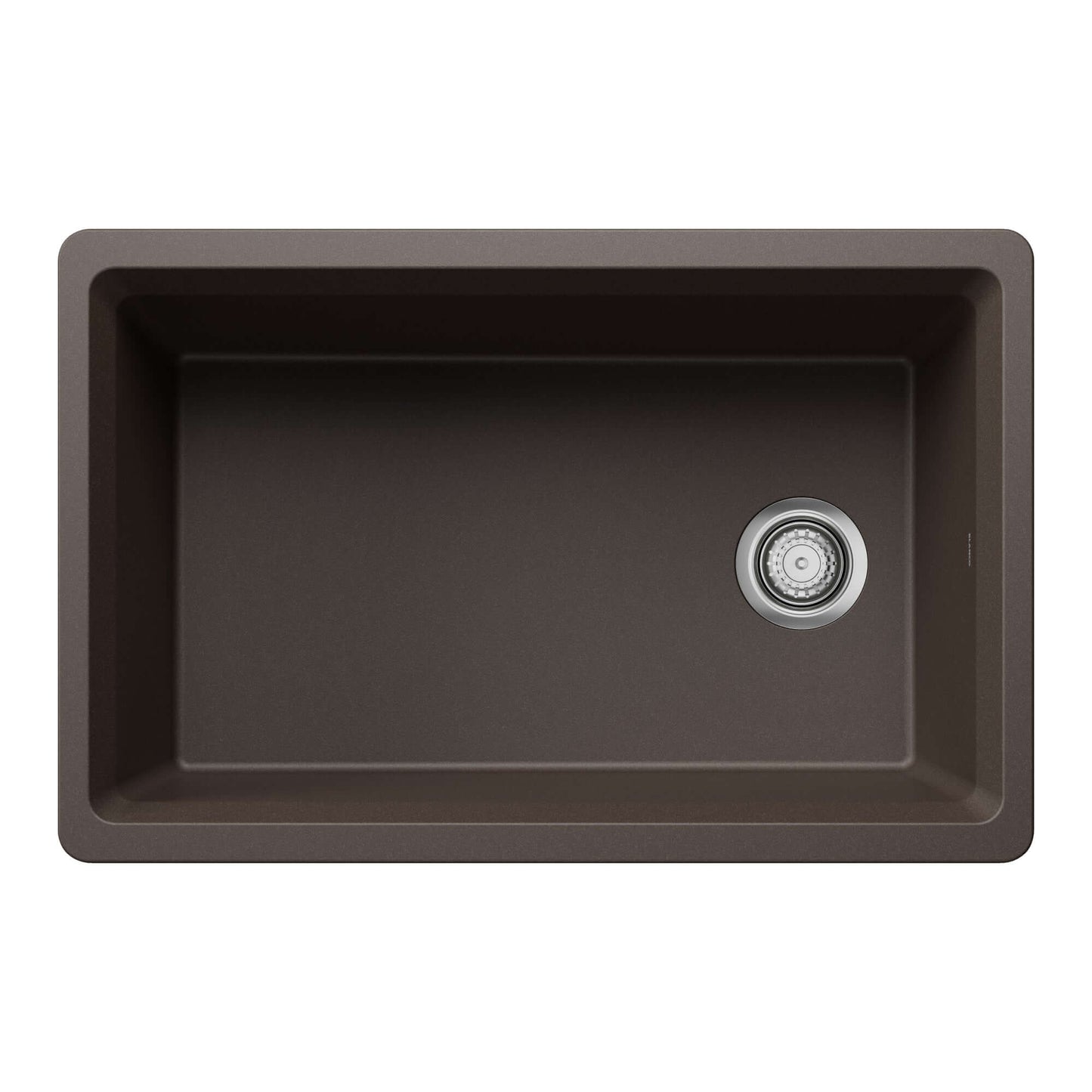 BLANCO Inteos SILGRANIT 30" Single Bowl Reversible Undermount Workstation Kitchen Sink top view.