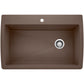 BLANCO Diamond SILGRANIT 33.5" Super Single Dual Mount Kitchen Sink