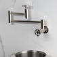 Kingston Brass KS8103RKZ Wendell Wall Mount Pot Filler Faucet with Knurled Handle, Antique Brass