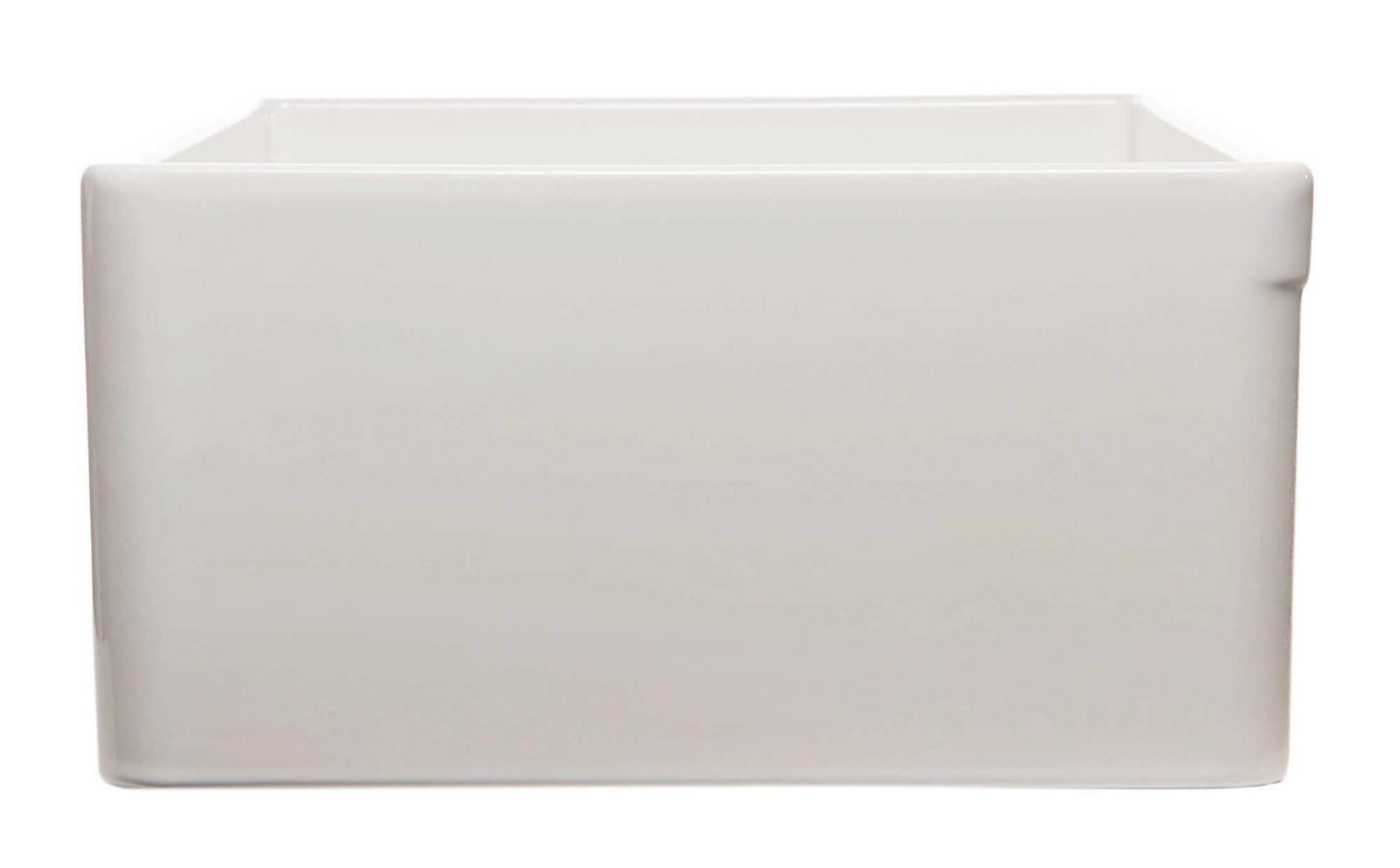 ALFI 33" White Smooth Apron Single Bowl Fireclay Farm Sink AB533-W showcasing its elegant white fireclay design.
