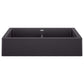 BLANCO VINTERA 33" SILGRANIT Double Bowl Farmhouse Sink in Anthracite with modern apron-front design.