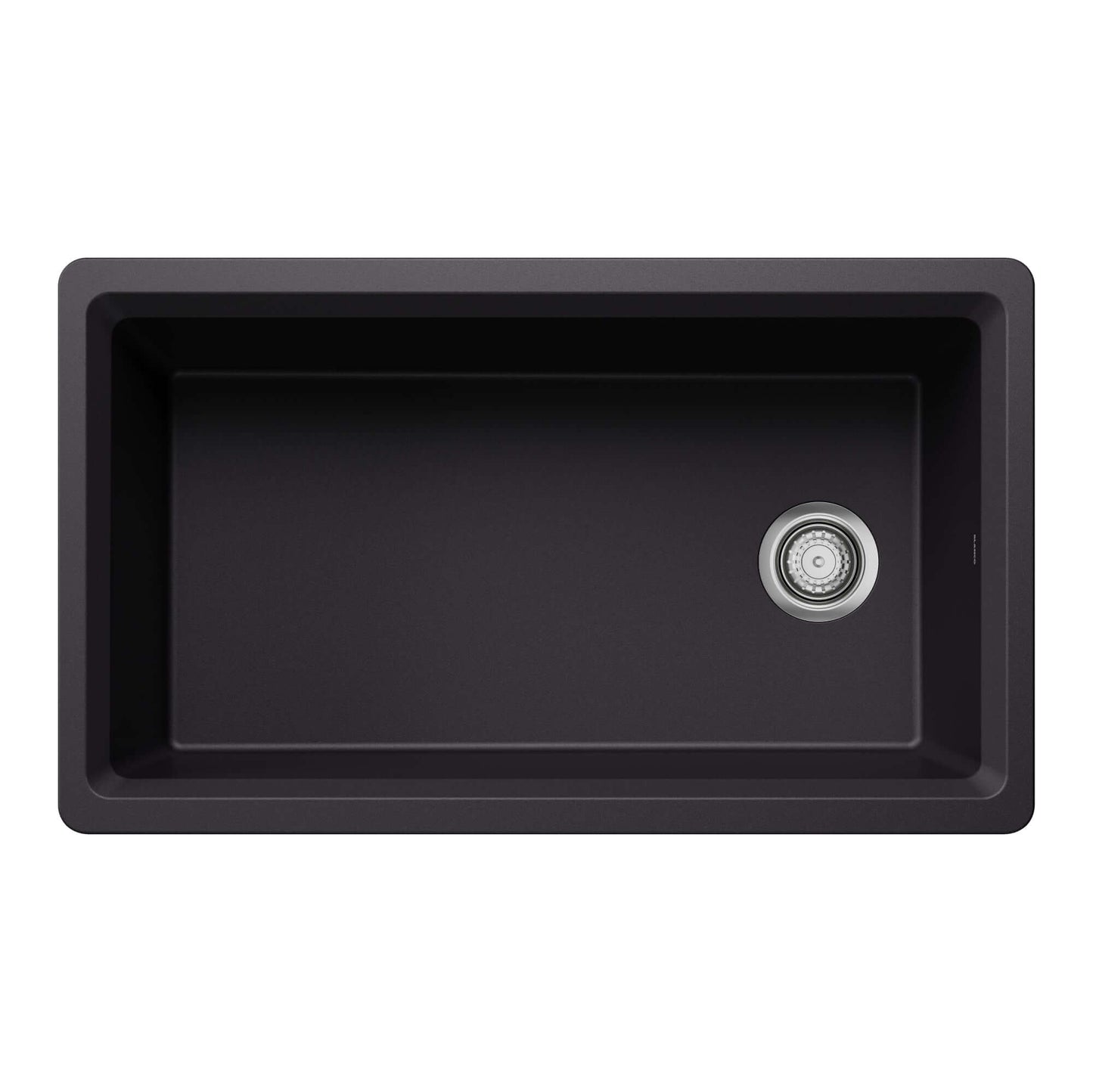 BLANCO Inteos SILGRANIT 33" Single Bowl Reversible Undermount Workstation Kitchen Sink in black finish