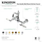 Kingston KS2443WLL Willshire Two-Handle Wall Mount Bridge Kitchen Faucet, Antique Brass with crystal lever handles and solid brass construction.