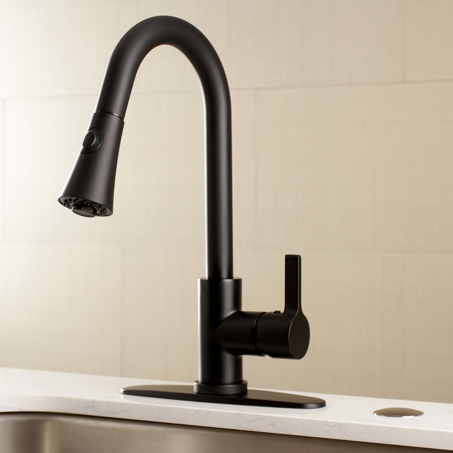 Kingston Brass LS8723CTL Continental Pull-Down Kitchen Faucet