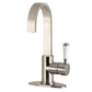 Kingston Brass LS8618DPL Paris Single-Handle Bar Faucet high-arc spout left side view brushed nickel finish