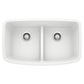 BLANCO Valea SILGRANIT 32" 50/50 Double Bowl Undermount Kitchen Sink with Low Divide