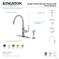 Kingston Brass KS2433KL Whitaker Single-Handle Kitchen Faucet with Brass Side Sprayer, Antique Brass