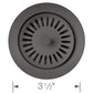 Color-Coordinated Metal Disposal Flange - Anthracite