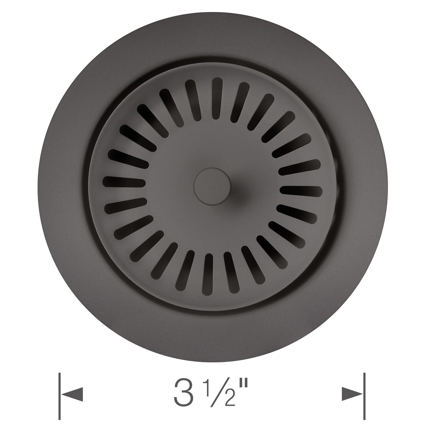 Color-Coordinated Metal Disposal Flange - Anthracite