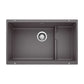 BLANCO Precis Cascade SILGRANIT 29" Single Bowl Undermount Kitchen Sink with Colander
