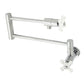 Kingston Brass KS4107PX Metropolitan Wall Mount Pot Filler Faucet, Brushed Brass with foldable swing arms