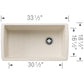 BLANCO Diamond SILGRANIT 33" Super Single Undermount Kitchen Sink