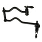 Kingston Brass KS2107BAL Heirloom Wall Mount Pot Filler Faucet, Brushed Brass with foldable swing arms in matte black.