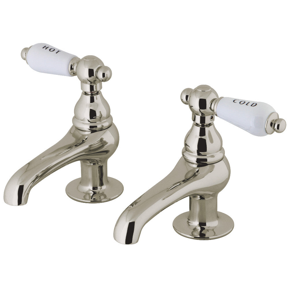 Kingston Brass CC3L8 Vintage Basin Tap Faucet with Porcelain Lever Handle