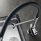 BLANCO Catris Flexo Semi-Pro Pull-Down Dual-Spray Kitchen Faucet with flexible black hose and chrome body.
