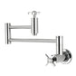 Kingston Brass KS8103ZX Millennium Wall Mount Pot Filler Faucet, Antique Brass with polished chrome finish and foldable swing arms