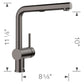 BLANCO Linus Low Arc Pull-Out Dual-Spray Kitchen Faucet - Anthracite