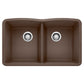 BLANCO Diamond SILGRANIT 32" 50/50 Double Bowl Undermount Kitchen Sink