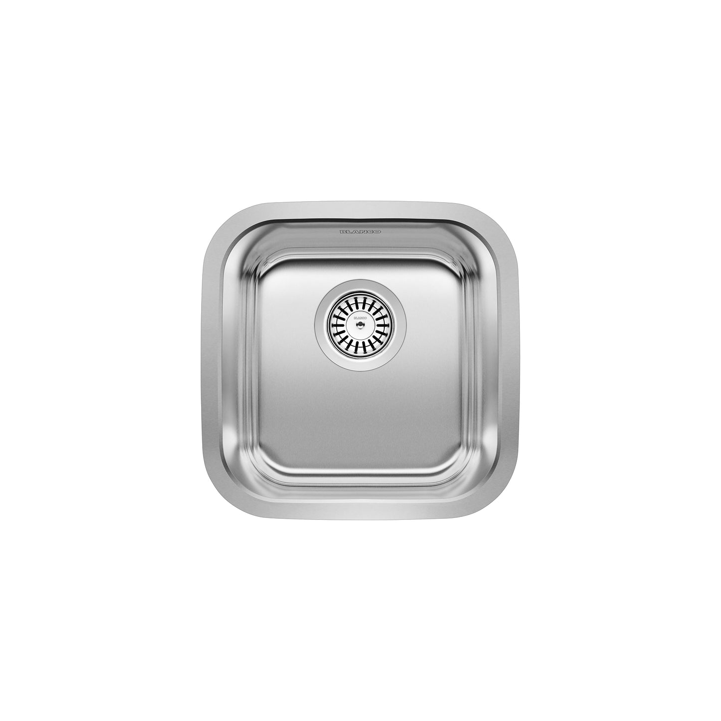 BLANCO Stellar 15" Undermount Stainless Steel Bar Sink top view, showcasing compact design and functionality.