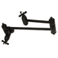 Kingston Brass KS3103AX Restoration Wall Mount Pot Filler Faucet, Antique Brass with matte black finish and foldable swing arms