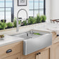 BLANCO Quatrus R15 Ergon 33" Single Bowl Apron-Front Stainless Steel Farmhouse Sink