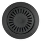 Color-Coordinated Metal Disposal Flange - Anthracite top view of sleek design
