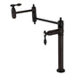 Kingston Brass KS3708TAL Tudor Deck Mount Pot Filler Faucet, Brushed Nickel with oil rubbed bronze finish