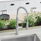 BLANCO Catris Semi-Pro Pull-Down Dual-Spray Kitchen Faucet featuring spring-coil design in a modern kitchen setting.