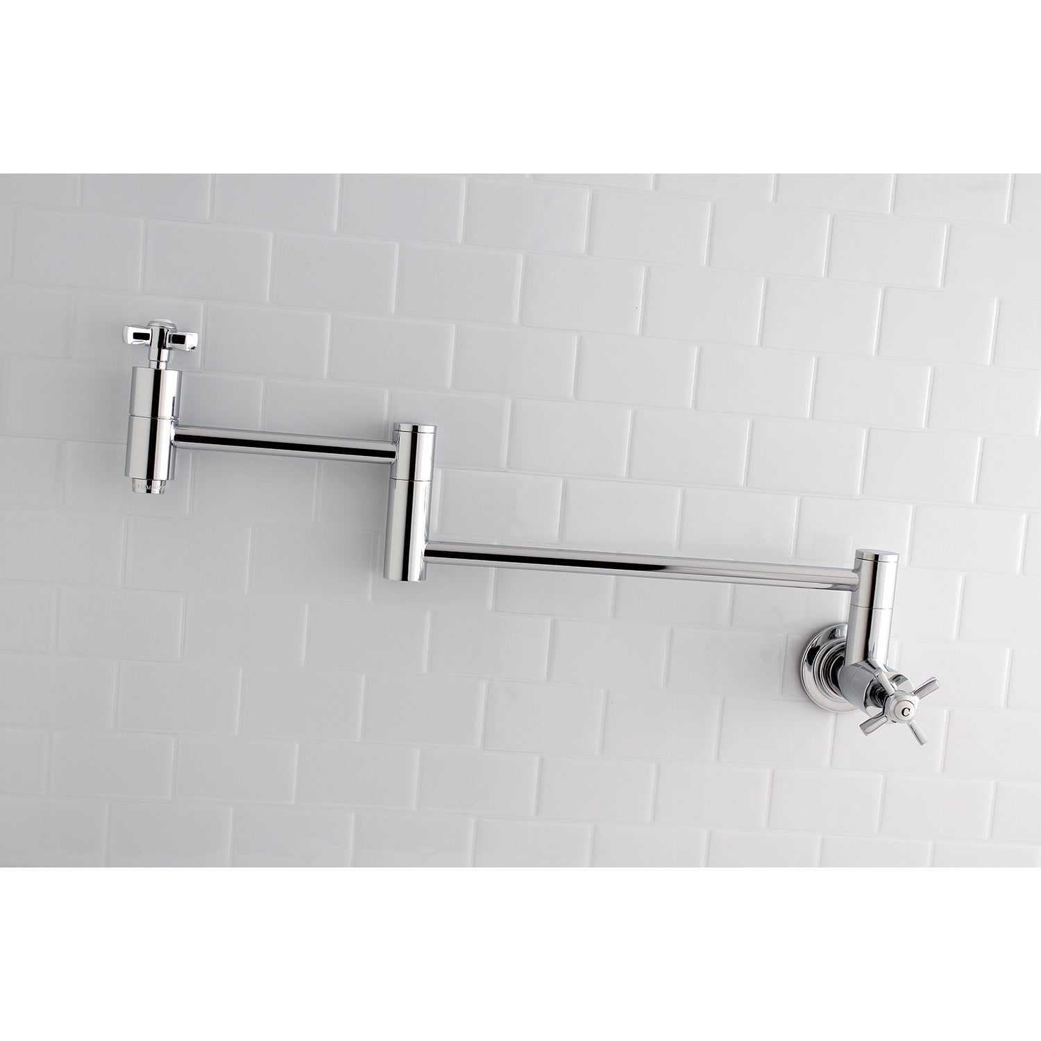 Kingston Brass KS8103ZX Millennium Wall Mount Pot Filler Faucet, Antique Brass