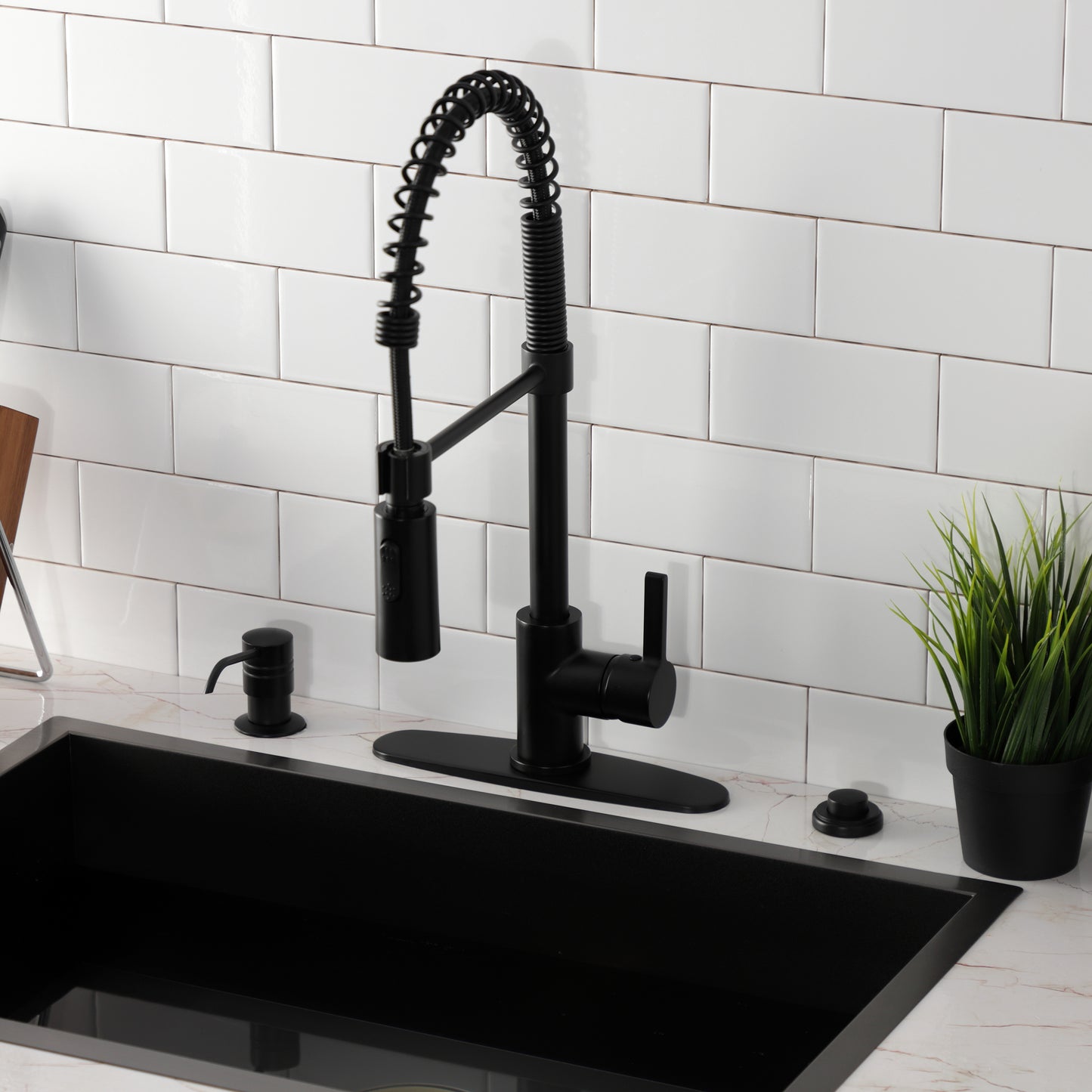 Kingston Brass LS877CTLAB Continental Pre-Rinse Kitchen Faucet