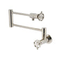 Kingston Brass KS4103RKX Webb Wall Mount Pot Filler Faucet with Knurled Handle, Antique Brass